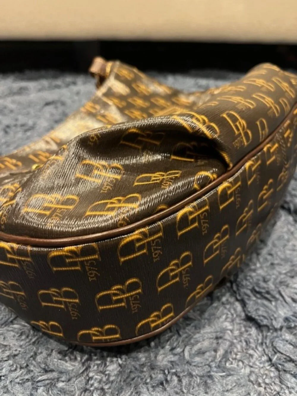 Dooney & Bourke 1975 Collection - Patent Leather Monogram Purse + Wallet Set - Picture 9 of 16